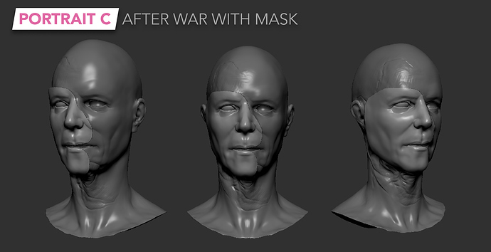 Portrait C - After War With Mask