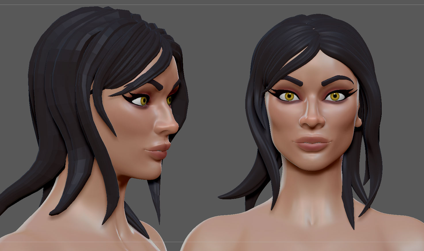 Zbrush_polypaint_hair_04
